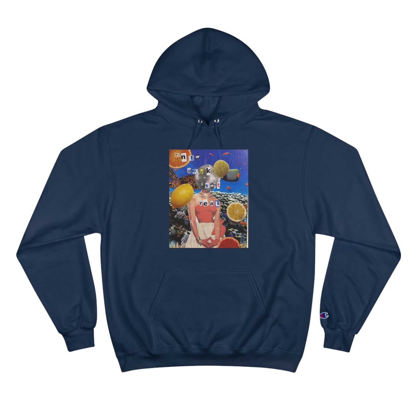 New York isn't real Champion Hoodie
