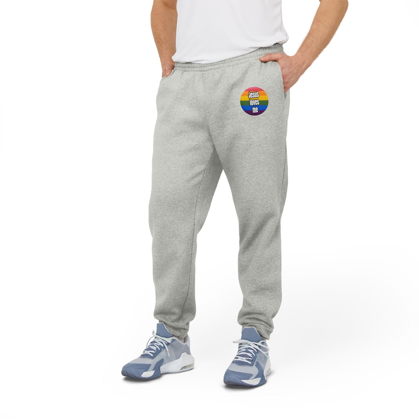 Love your neighbor. Even if they are queer punks Adidas Unisex Fleece Joggers