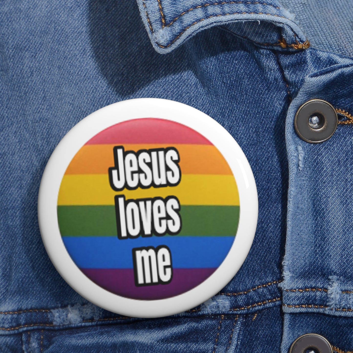 Love your neighbor. Even if they are queer punks Pin Buttons