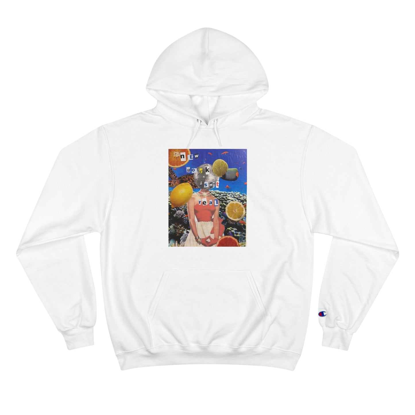 New York isn't real Champion Hoodie