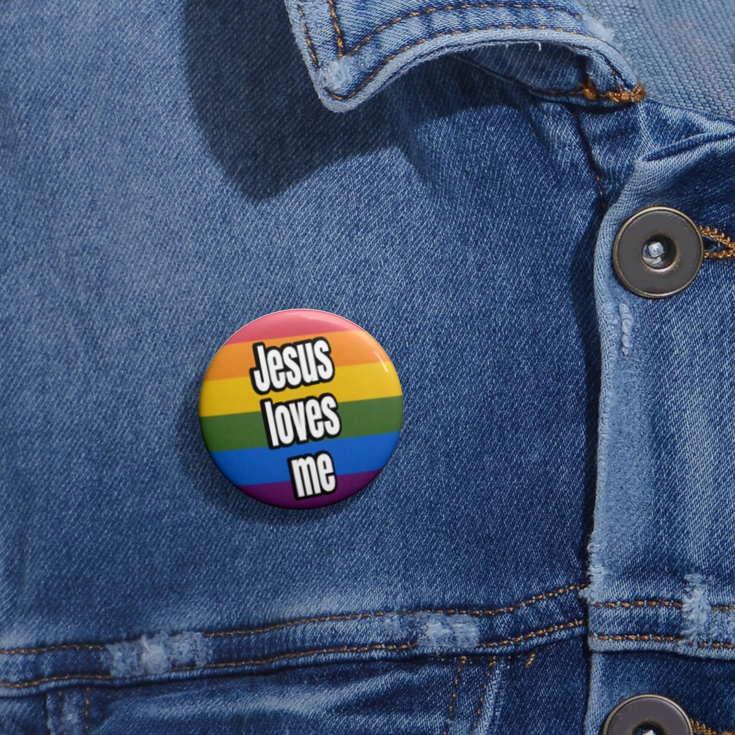 Love your neighbor. Even if they are queer punks Pin Buttons