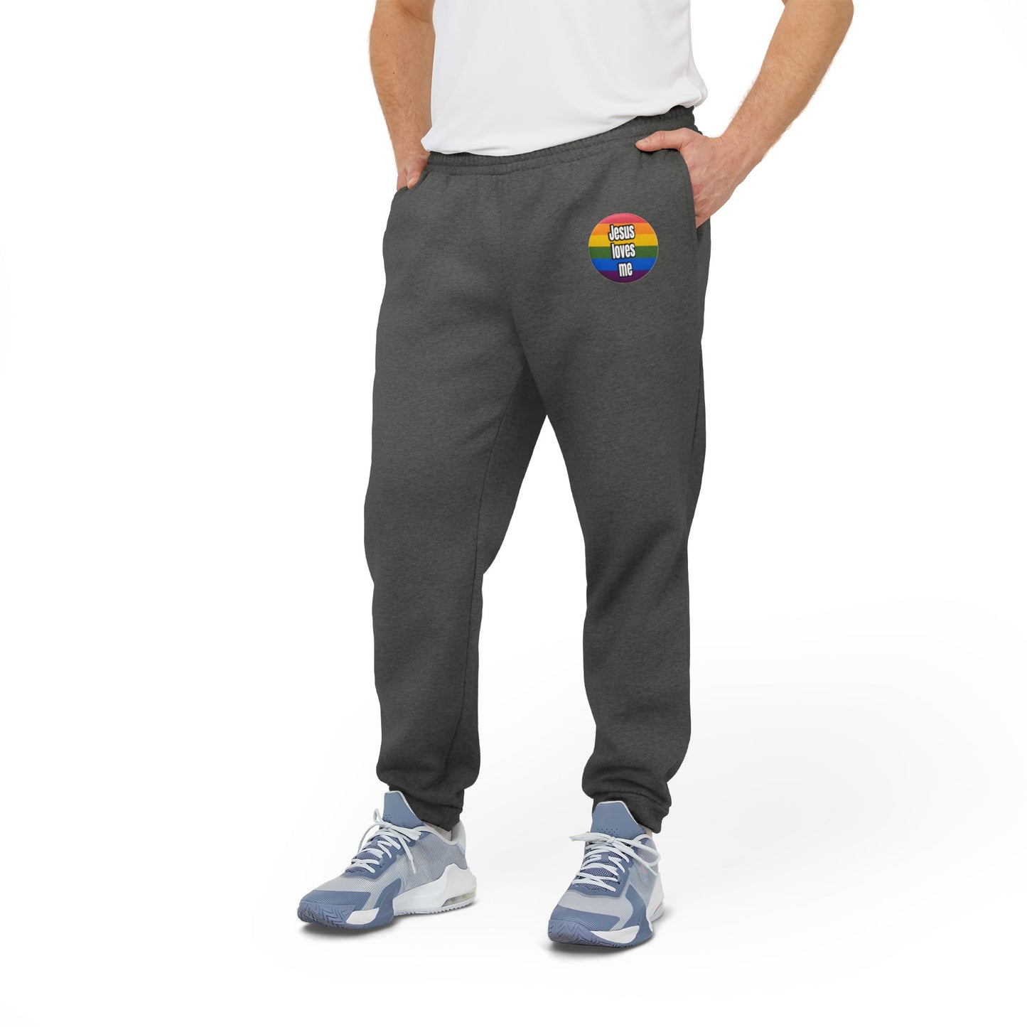 Love your neighbor. Even if they are queer punks Adidas Unisex Fleece Joggers