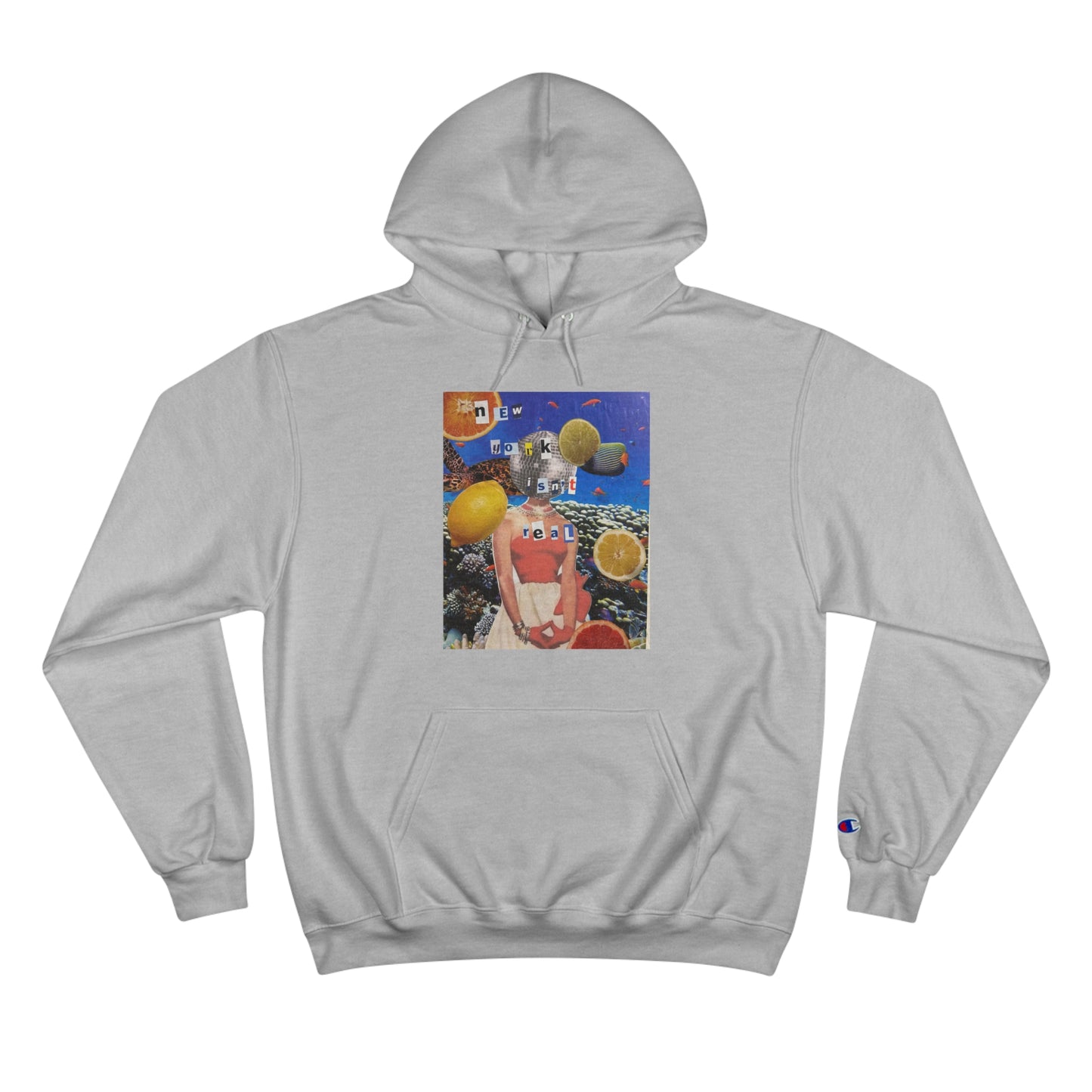 New York isn't real Champion Hoodie